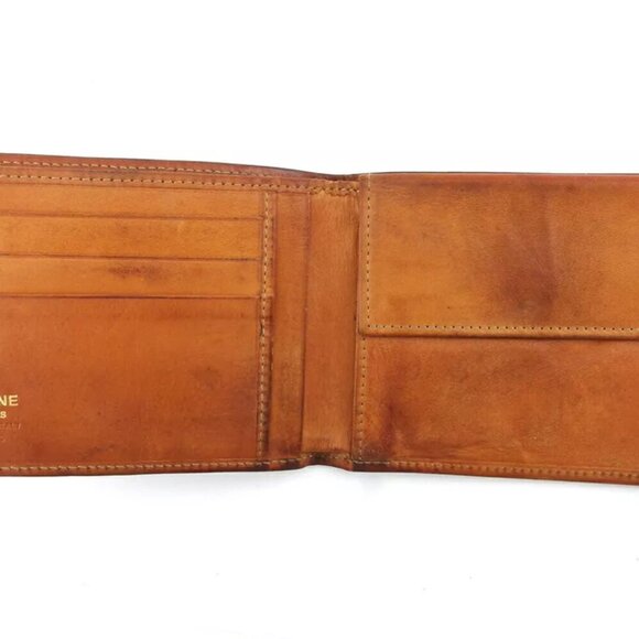 Celine Bi -fold Wallet Macadam Beige PVC x Leather Authentic USED - Picture 4 of 10